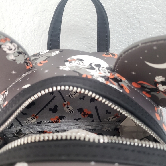 Loungefly Halloween Minnie Mickey Mini Backpack - Picture 6 of 7